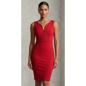 Love J Red Bandage Dress Plus Size 3X Cutout Keyhole Bodycon Cocktail Party New